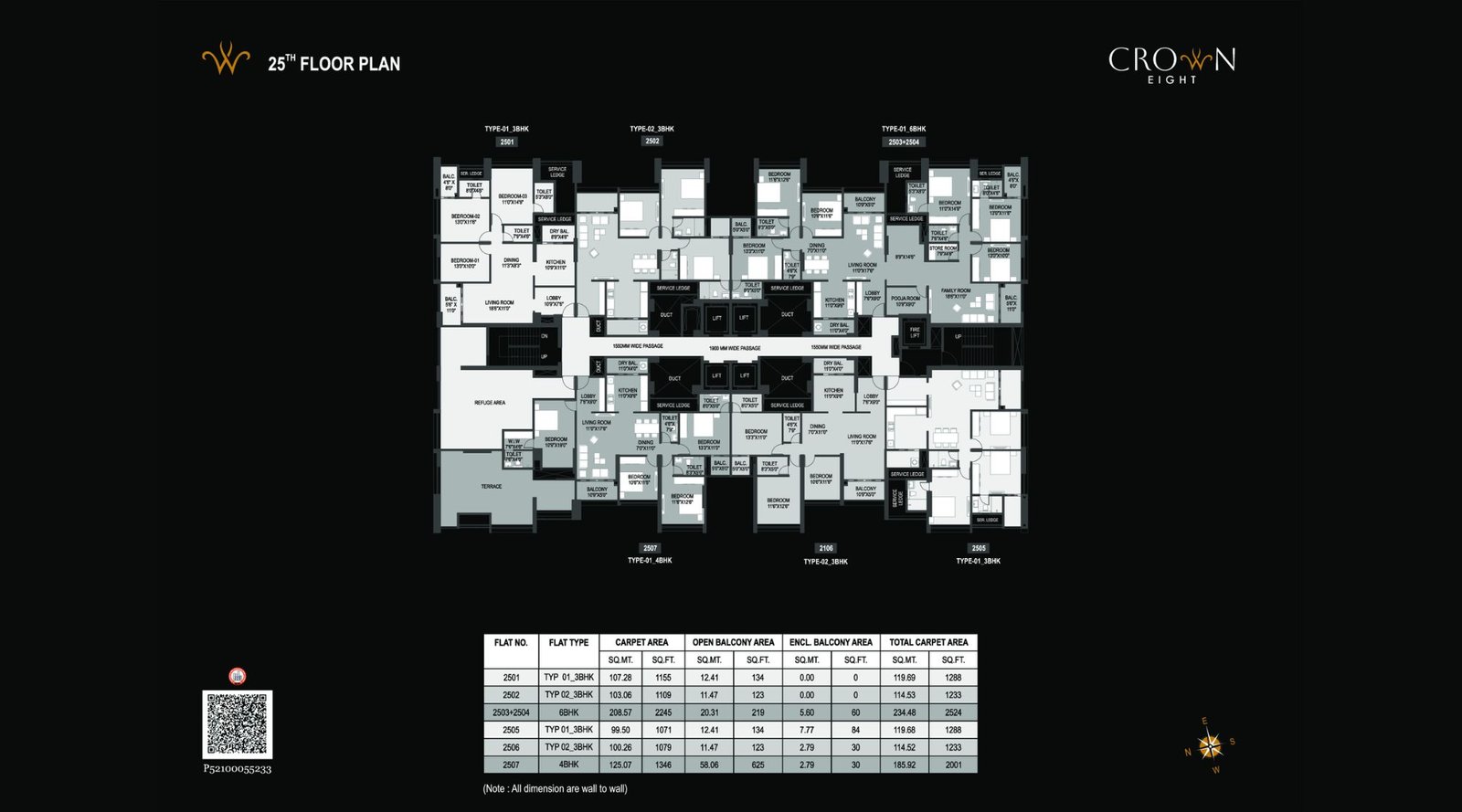 Pyramid-crown-8-Typical-Floor-Plan-25th-Floor